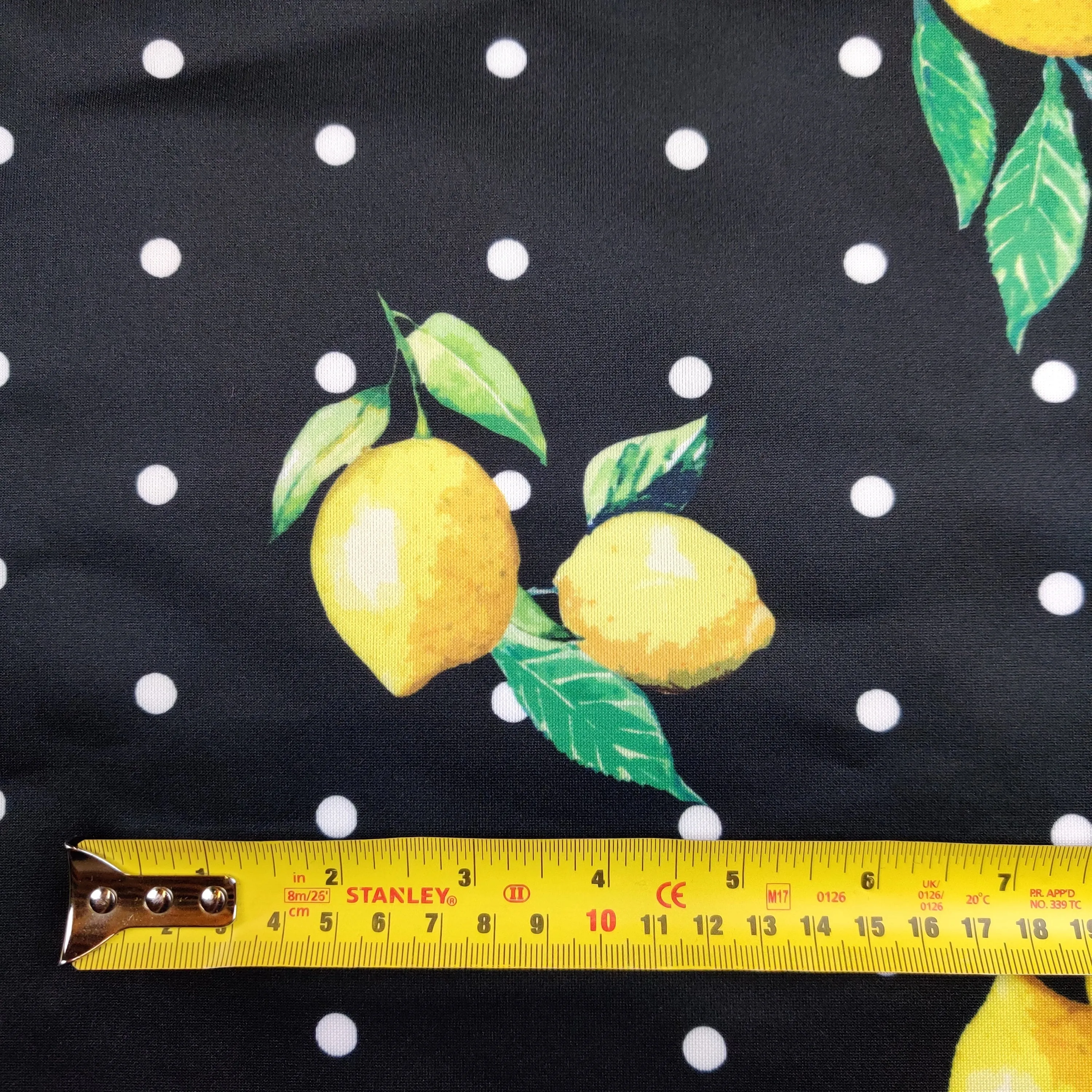 FS443 Lemon Polka Dots