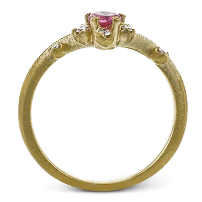 Garden Gemstone Ring in 18k Gold with Diamonds