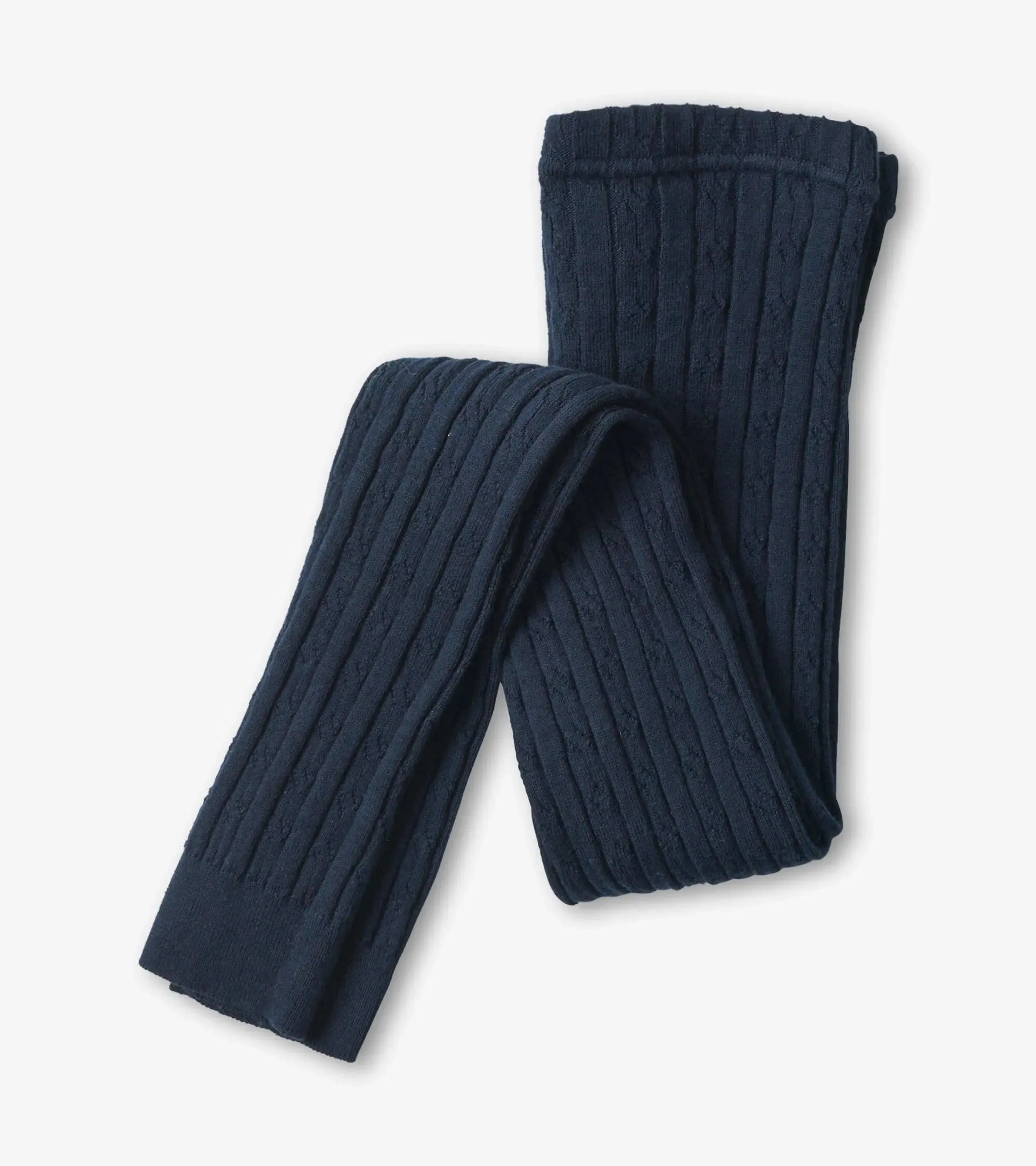 Girl Navy Cable Knit Tights  | Hatley