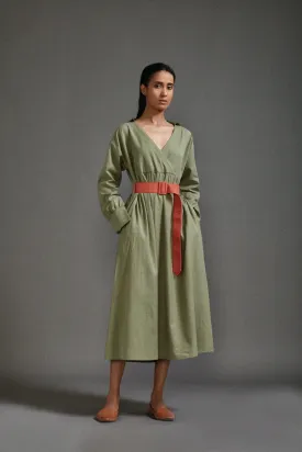 Green Safari Belted Dress