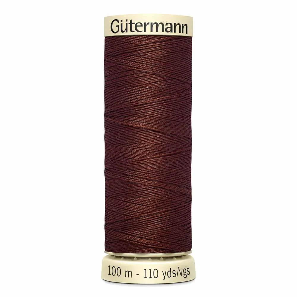 Gutermann Polyester Thread 100m #578 Reddish Brown