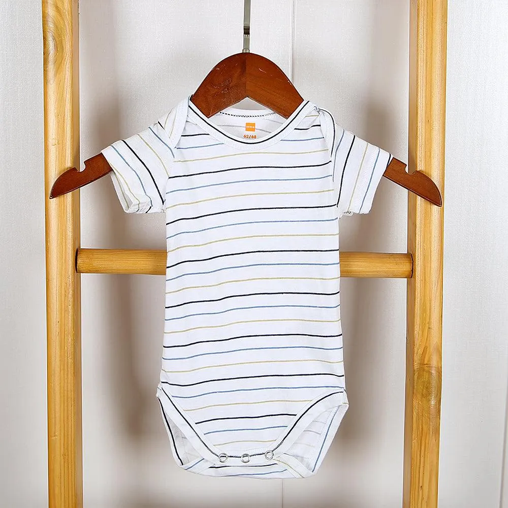 Imported Organic Striped Printed Cotton Baby Suite