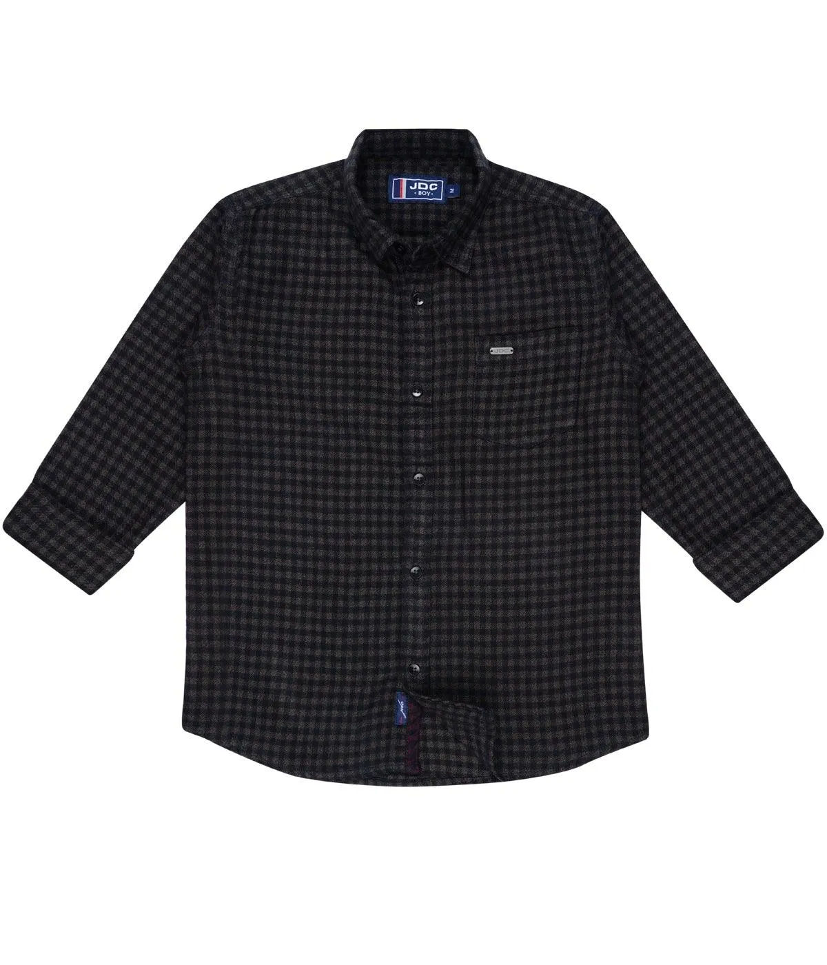 JDC Boy's Blue Checked Shirt