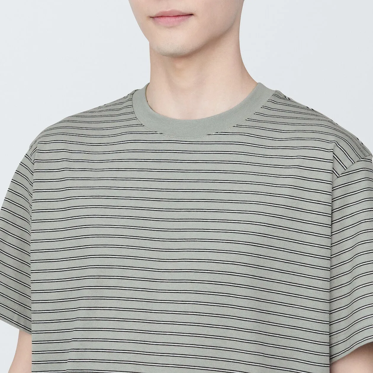 Jersey Striped Crewneck T-Shirt