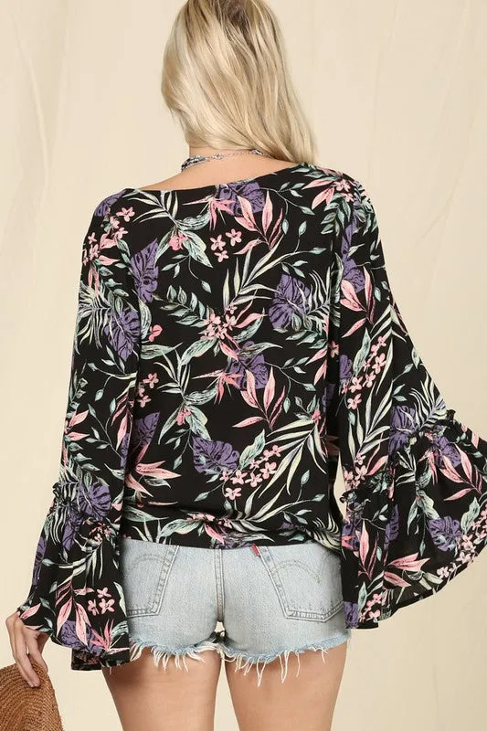 Kye Mi Boho Floral Print Top