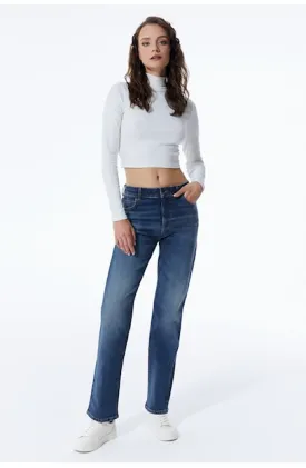 Kylie - Pant - Dark Blue Denim - L30