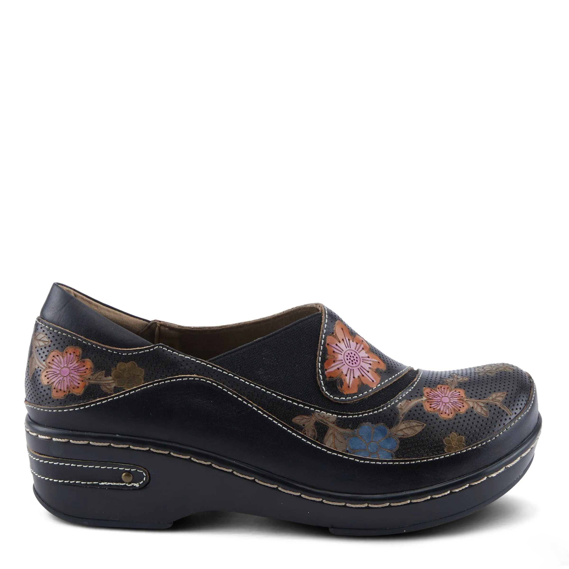 L'ARTISTE BURBANK-FLOWER CLOGS