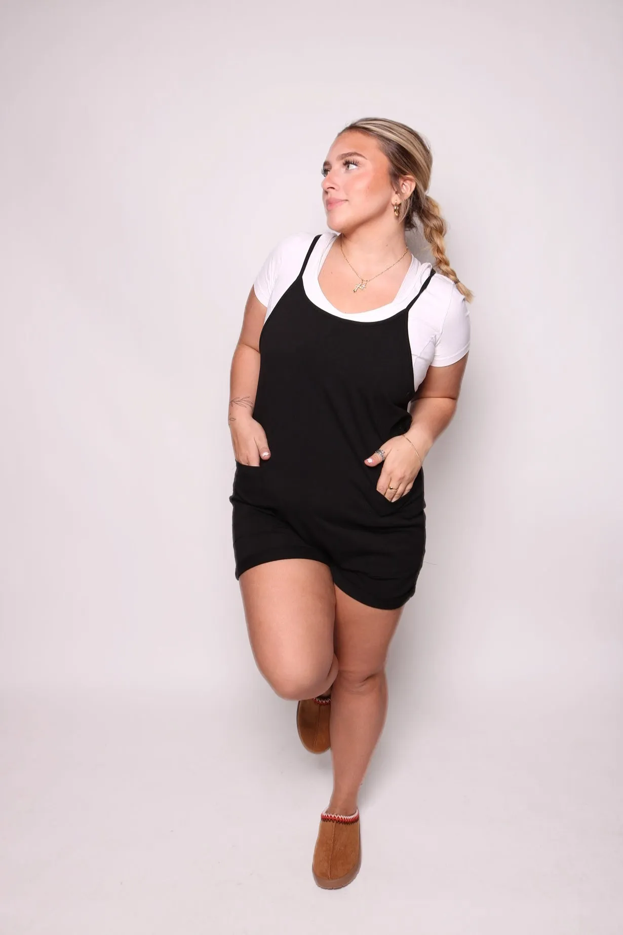 Lazy Day Black Romper