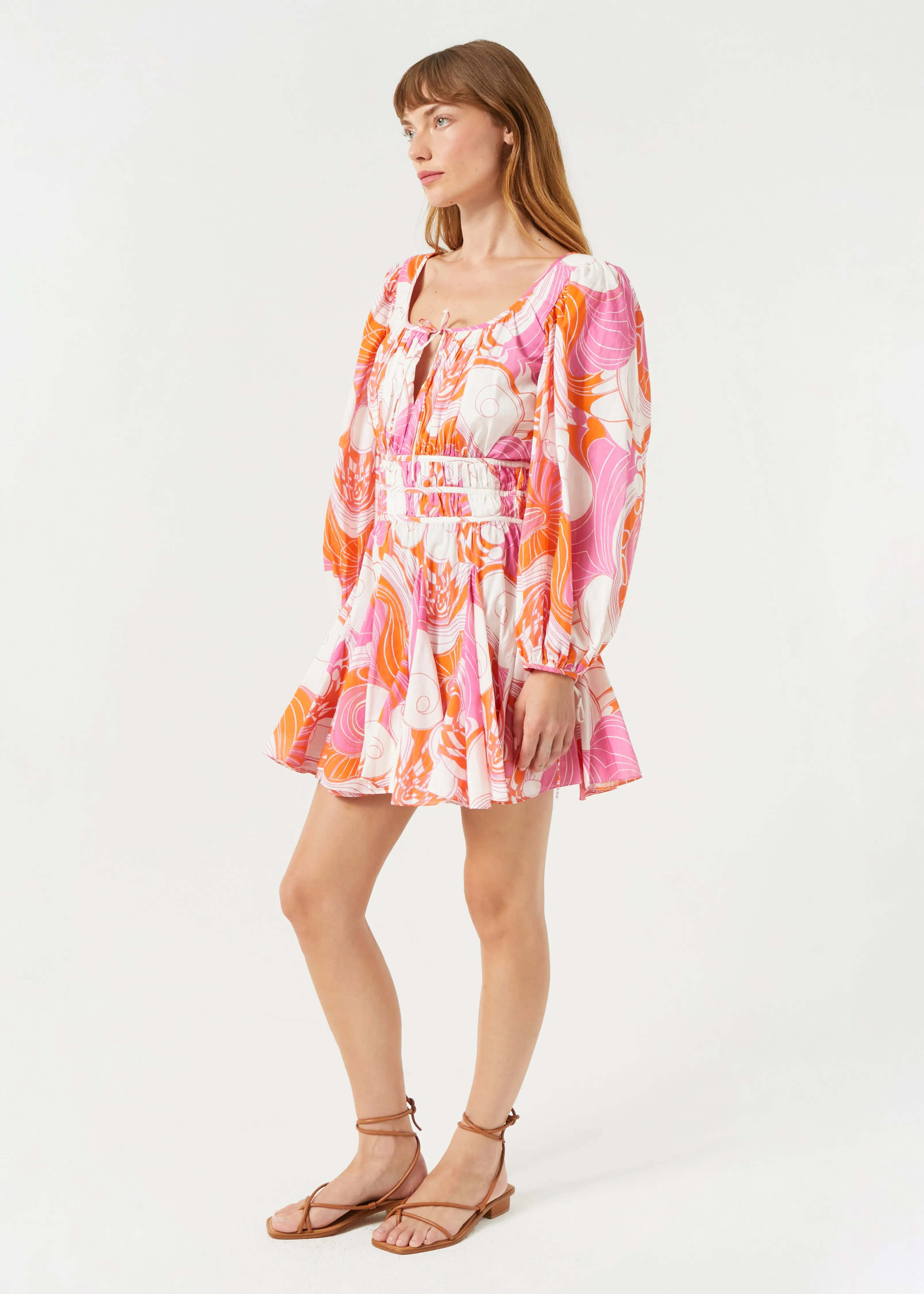 Leona Dress | Pink Deco Surf