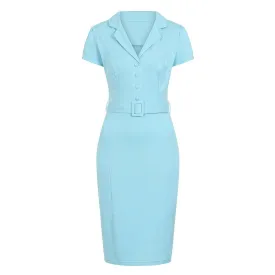 Light Blue Classic 50s Vintage Wiggle Dress