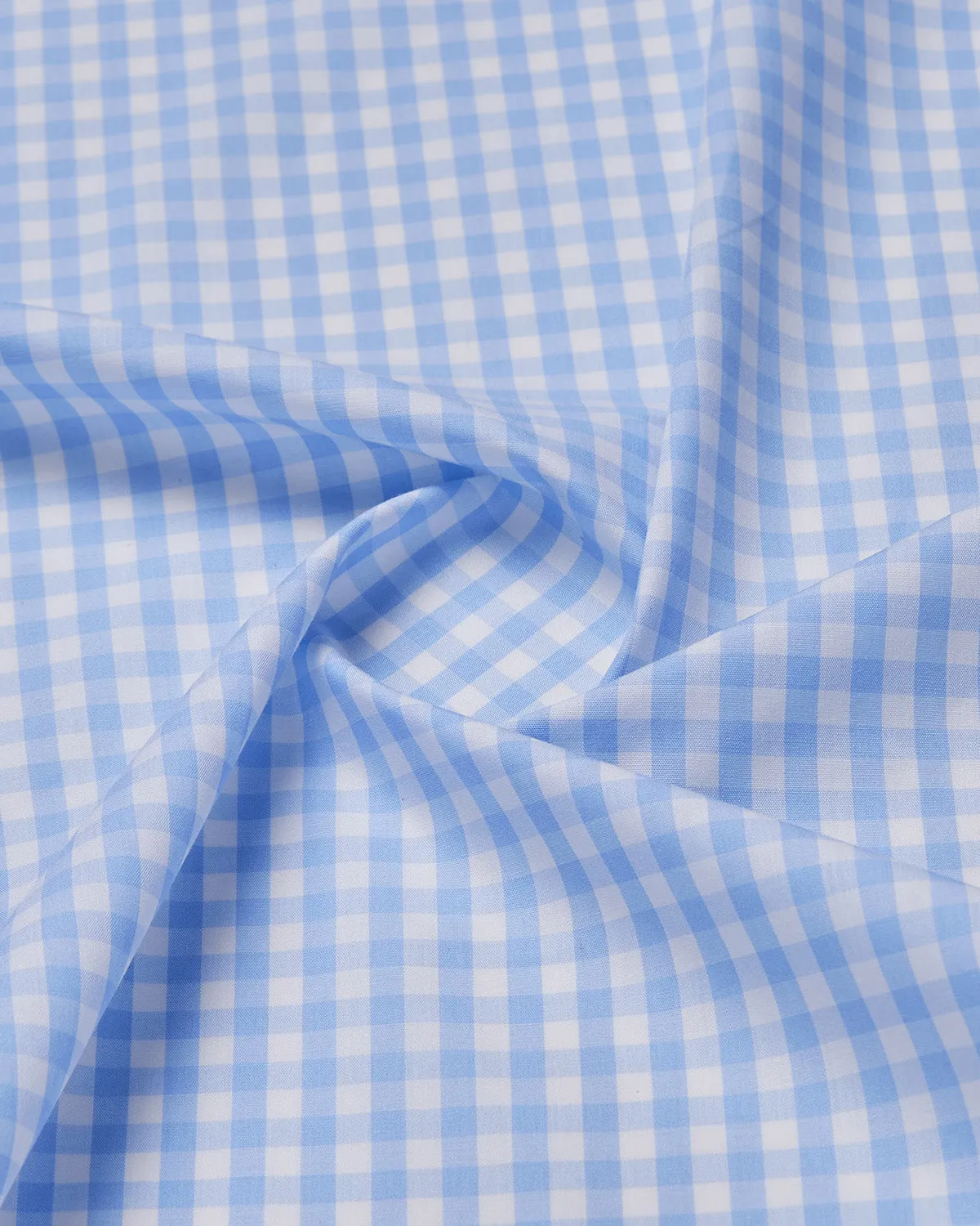 Light Blue Gingham Checked Shirt