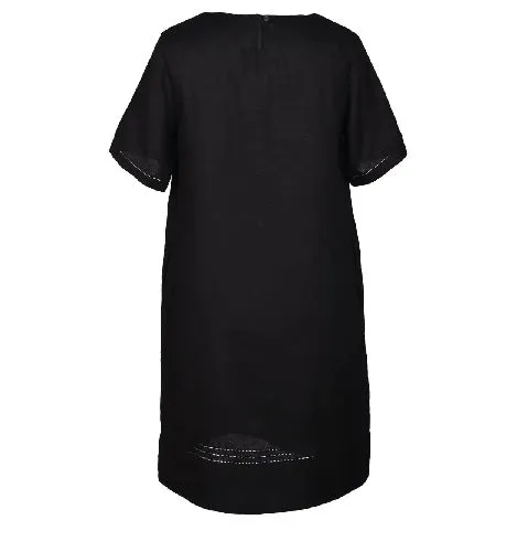 Linen Dress June Black