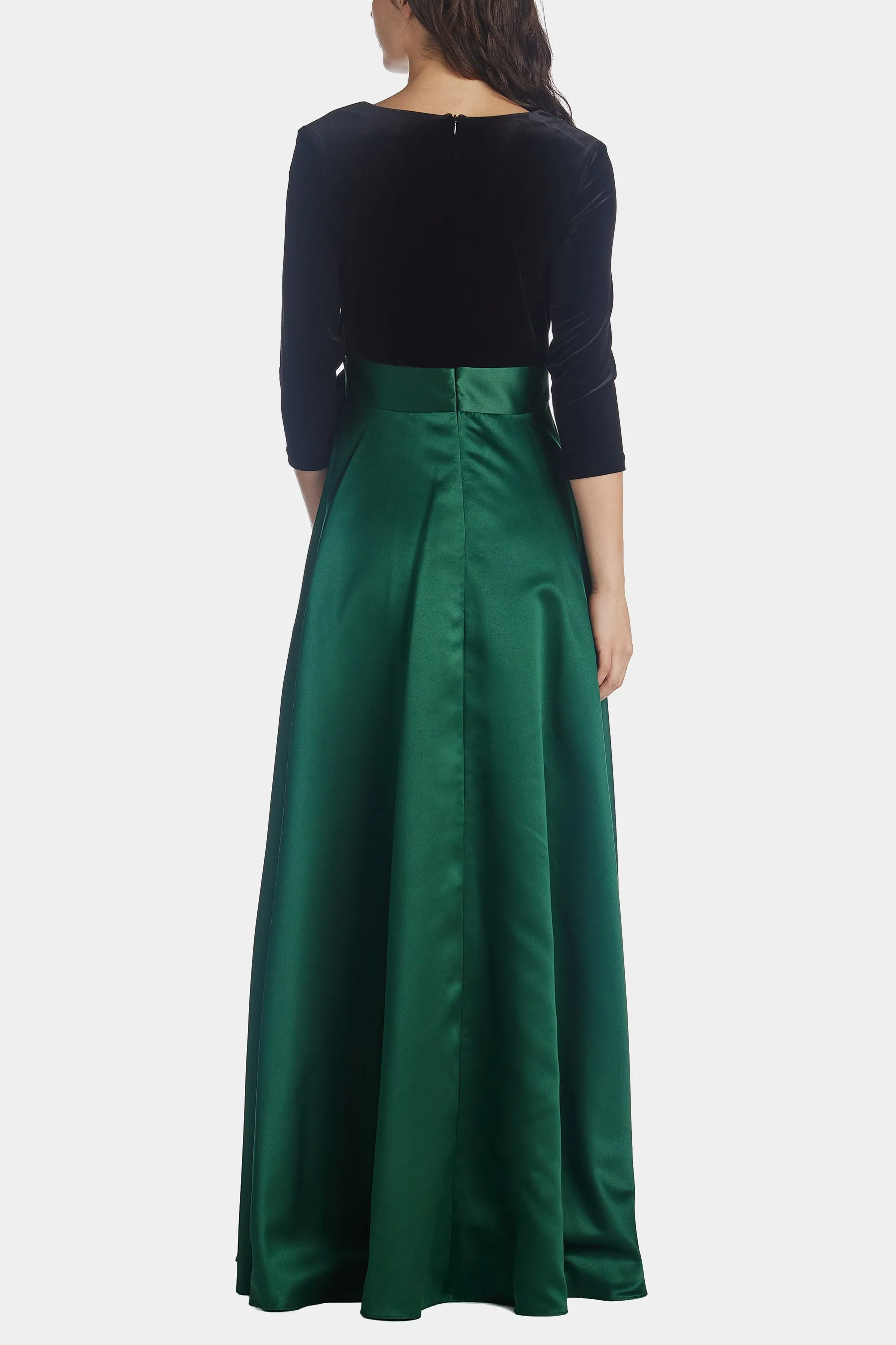 Long Sleeve Velvet Top Gown