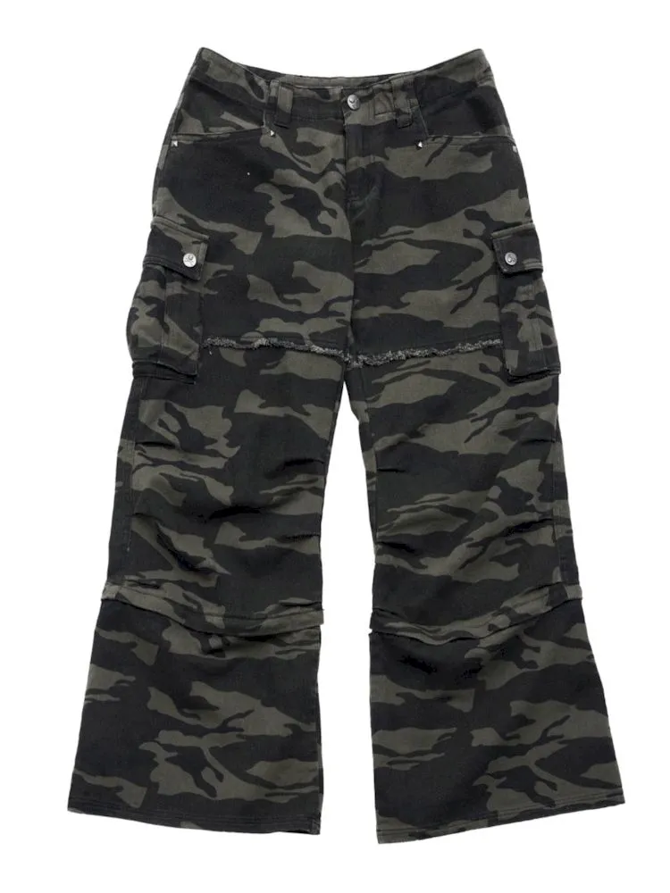 Loose Casual Low Waist Camouflage Denim【s0000007902】