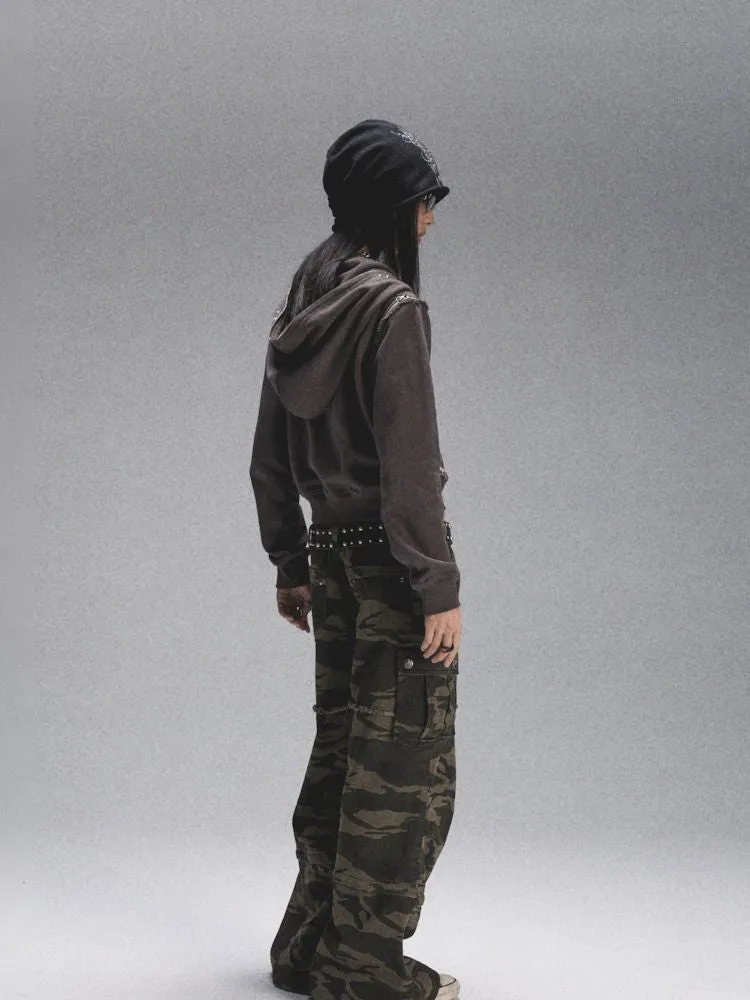 Loose Casual Low Waist Camouflage Denim【s0000007902】