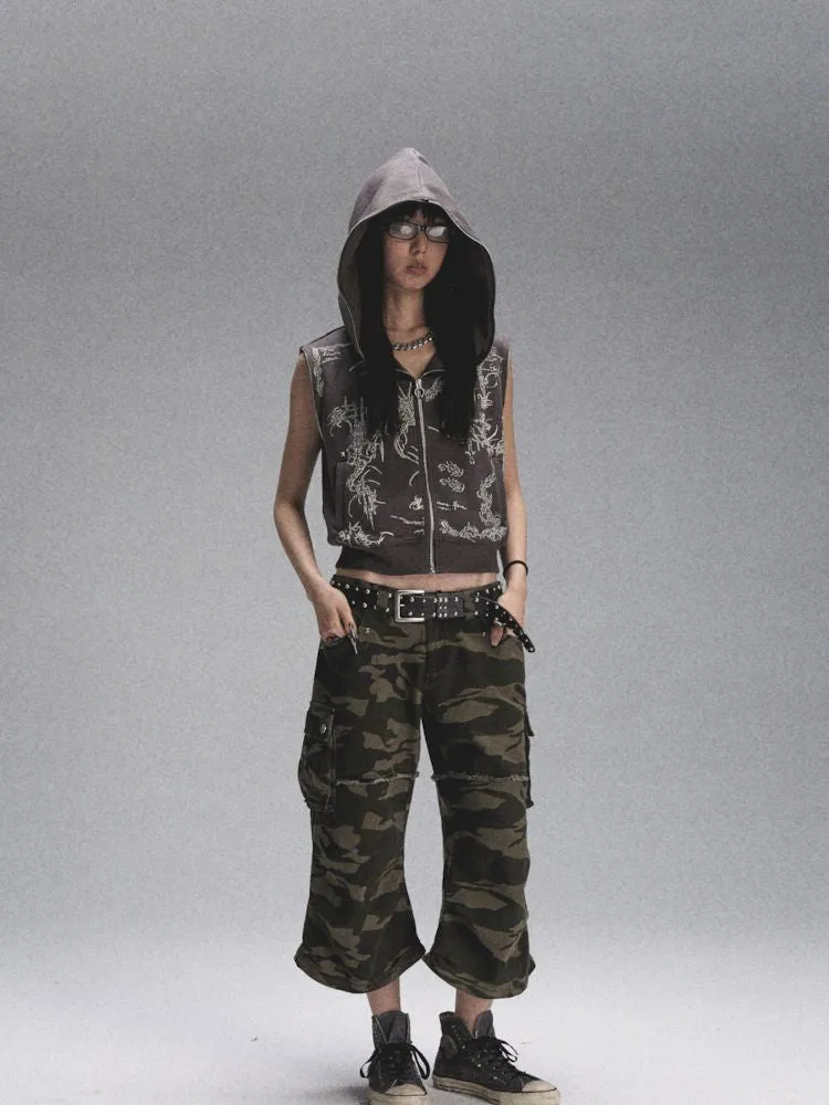 Loose Casual Low Waist Camouflage Denim【s0000007902】