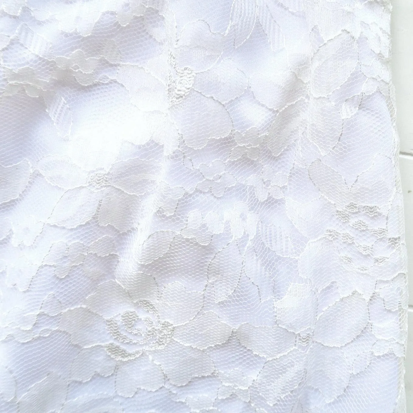 Magnolia Christening Set in Fine Lace Tulle Galaxy White