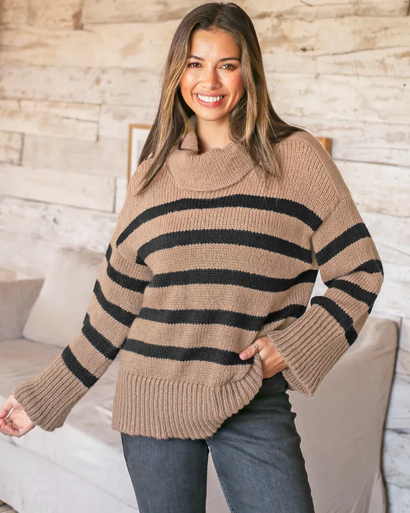 MALLORY STRIPED T NECK CHUNKY