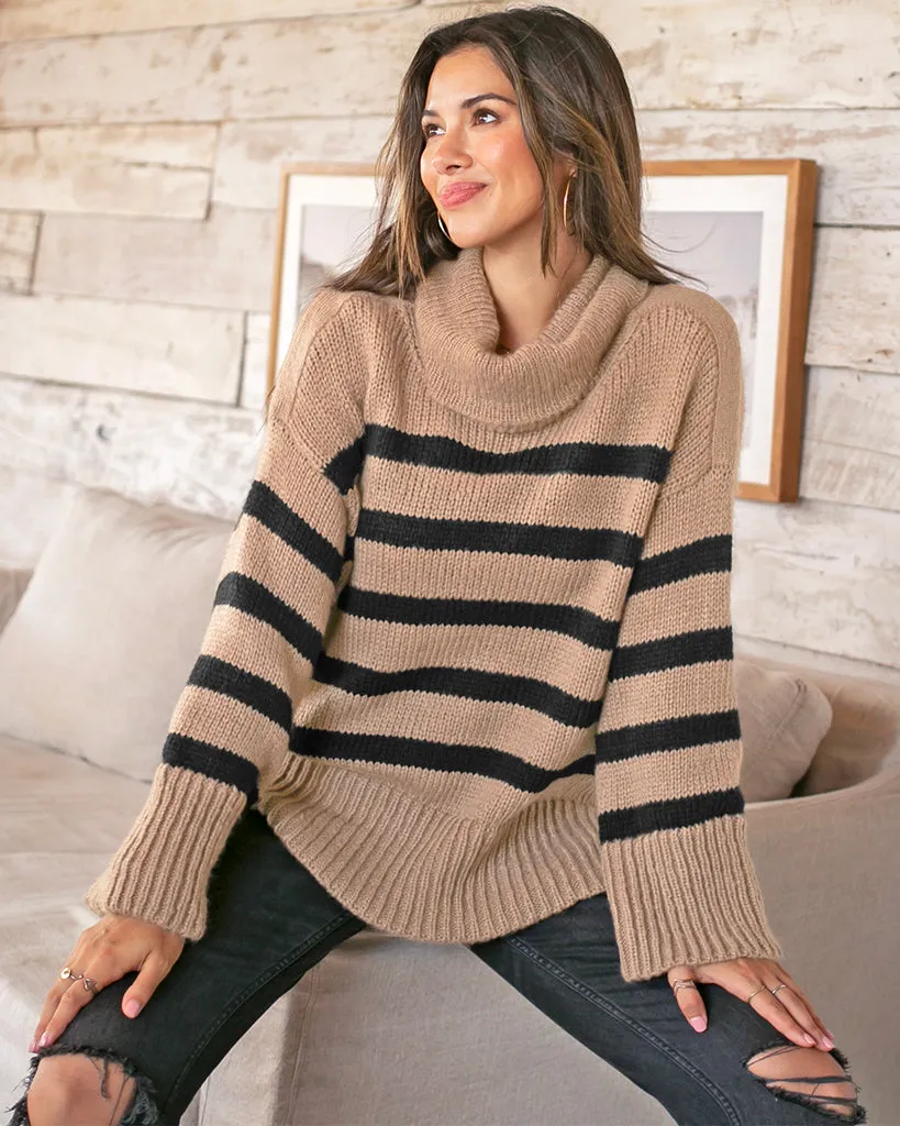 MALLORY STRIPED T NECK CHUNKY