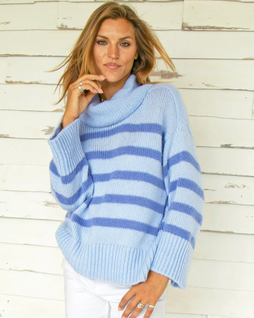 MALLORY STRIPED T NECK CHUNKY