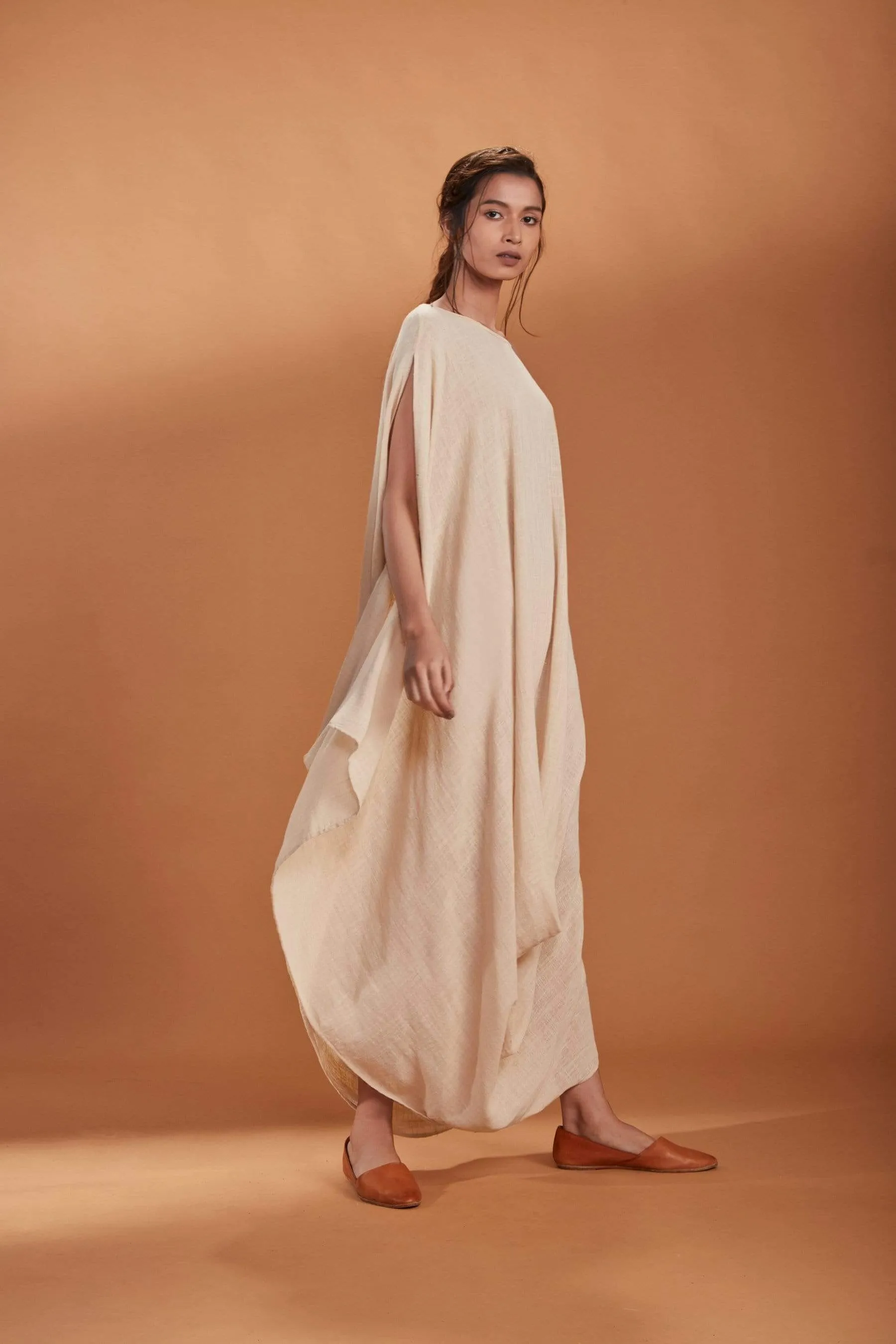 MATI COWL DRESS IVORY