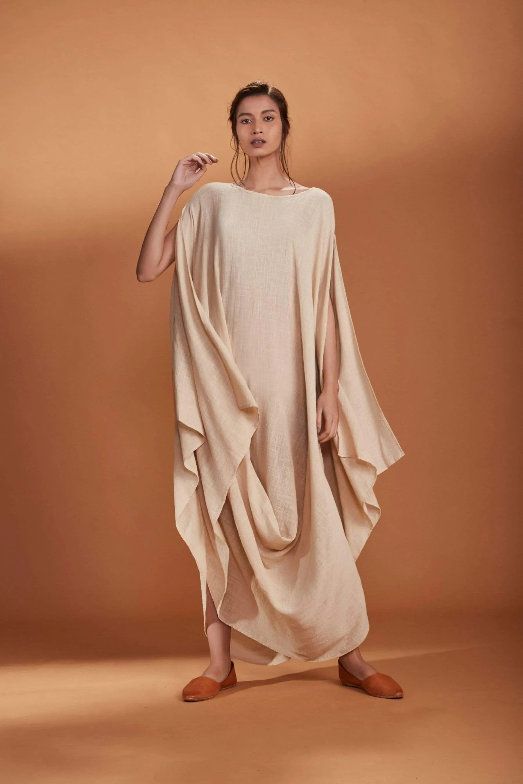 MATI COWL DRESS IVORY