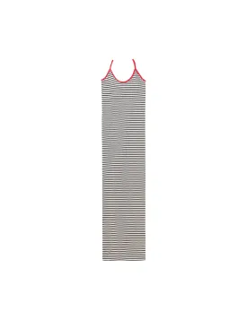 NPS Strap Dress NPS Stripe, NPS Ecru/Black/Red