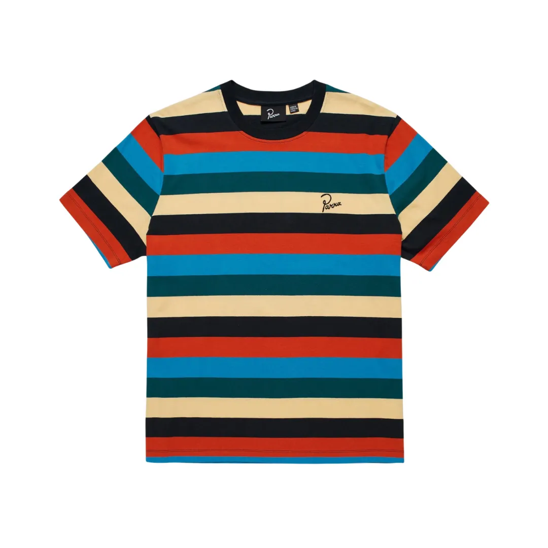 Parra Stacked Pets on Striped T-Shirt - Multi