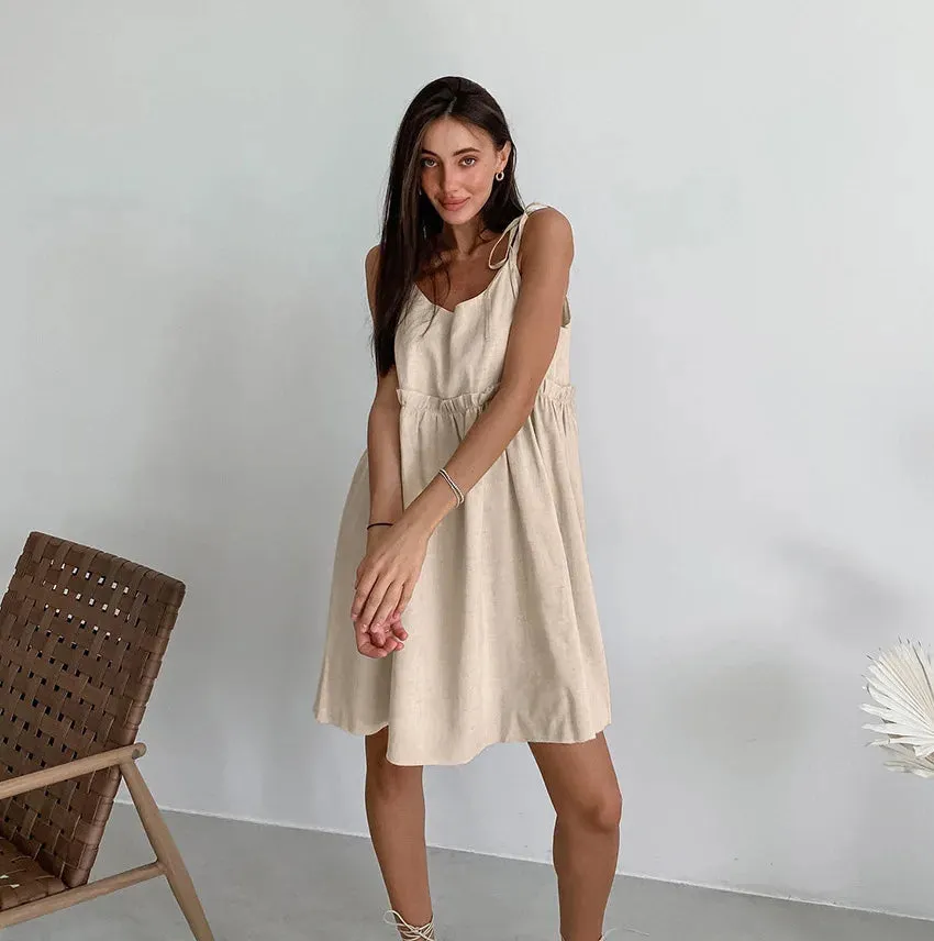 Pia - Cotton and linen casual dress