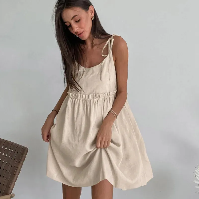 Pia - Cotton and linen casual dress