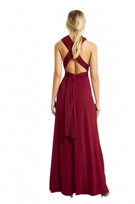 Red Multi Wrap Maxi Dress