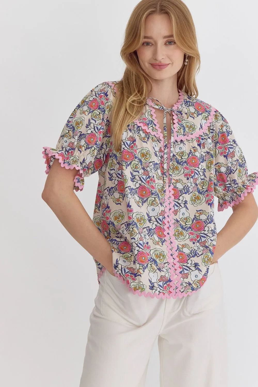 Ric Rac Floral Top