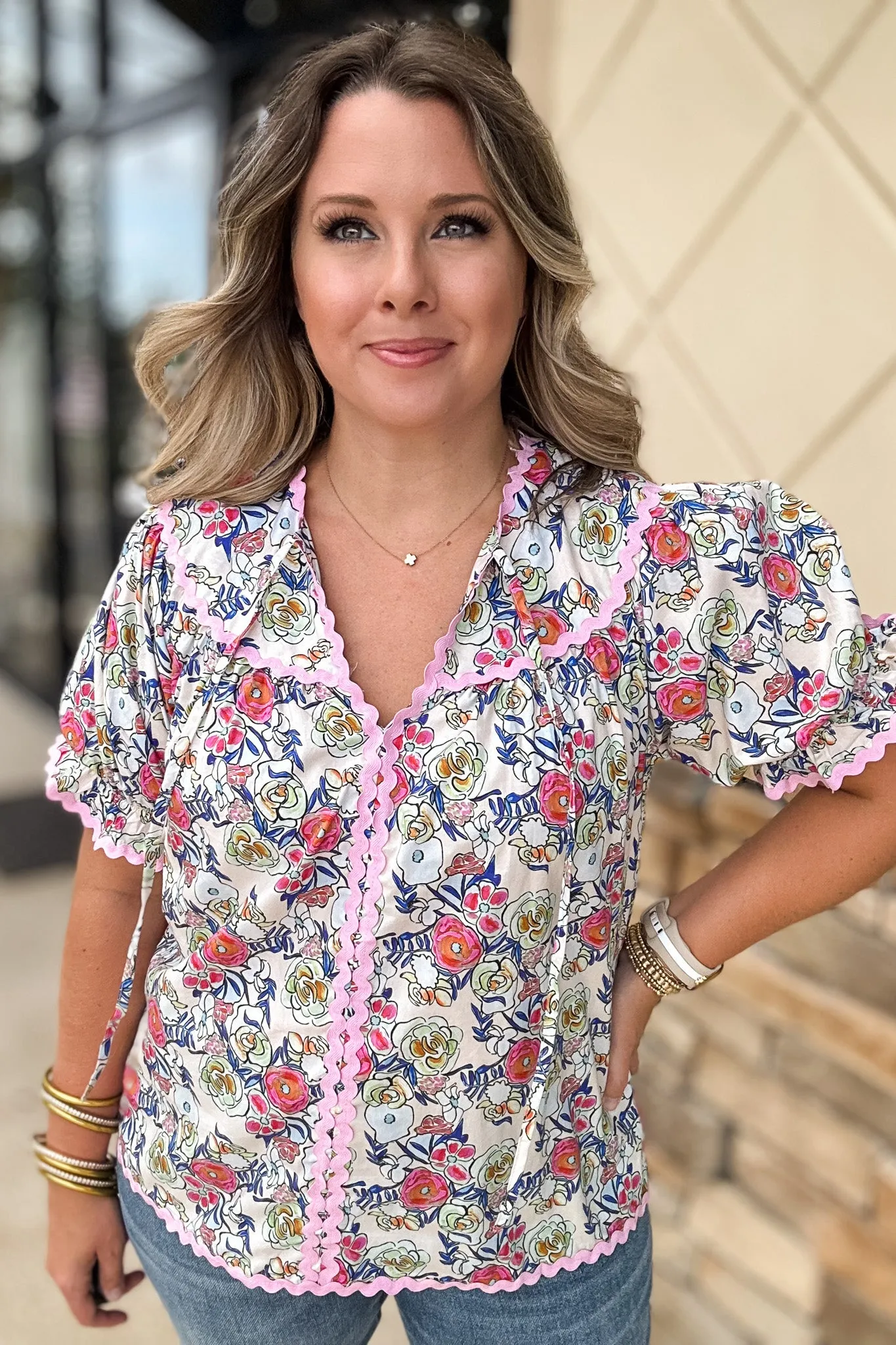 Ric Rac Floral Top