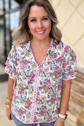 Ric Rac Floral Top