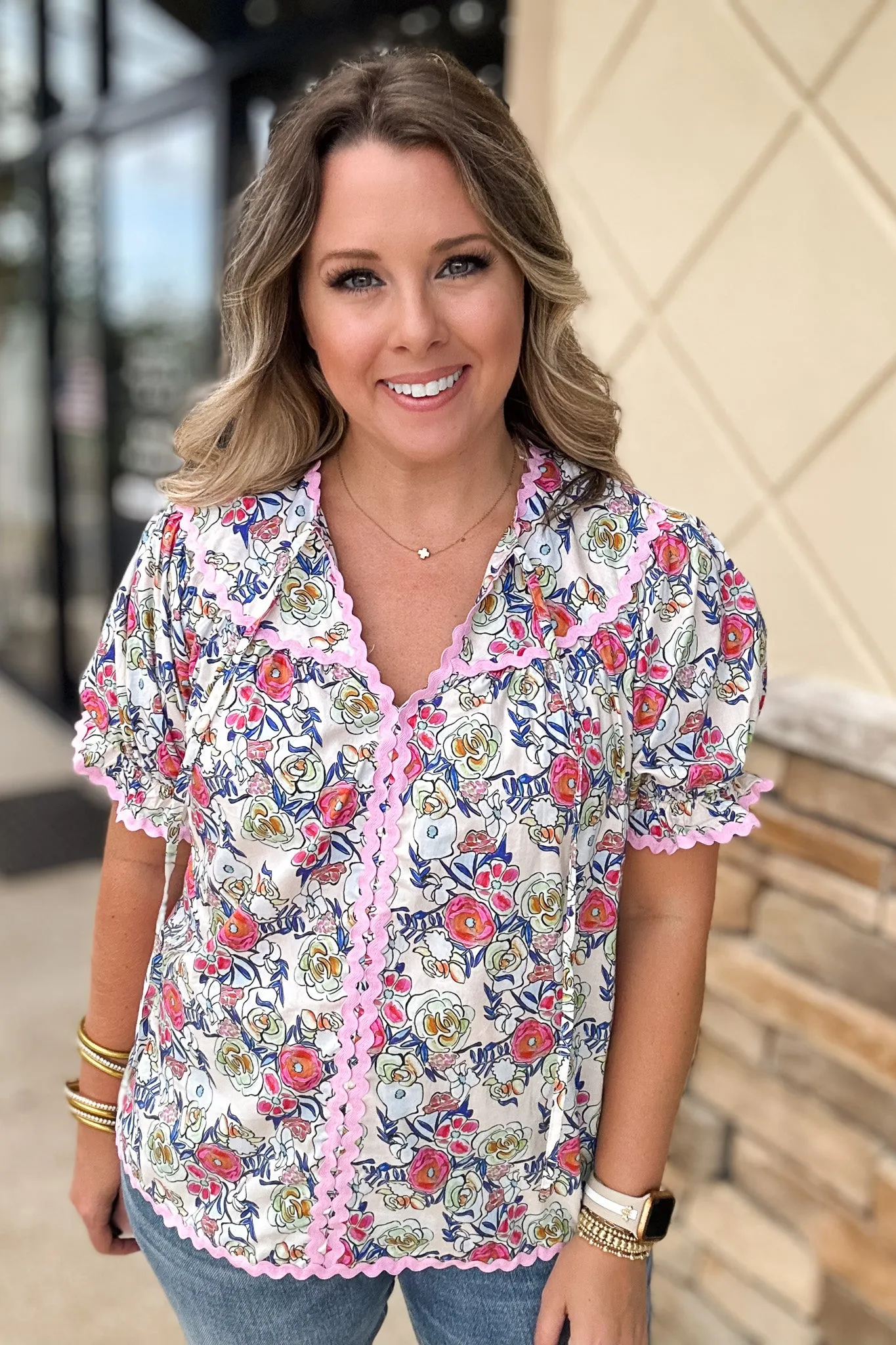 Ric Rac Floral Top