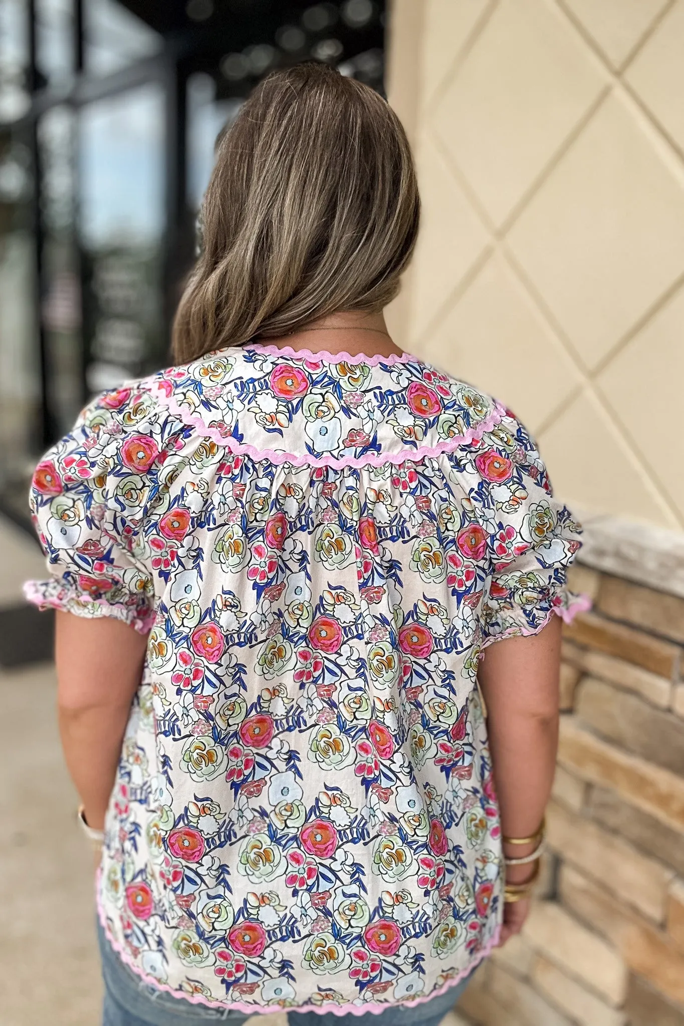 Ric Rac Floral Top