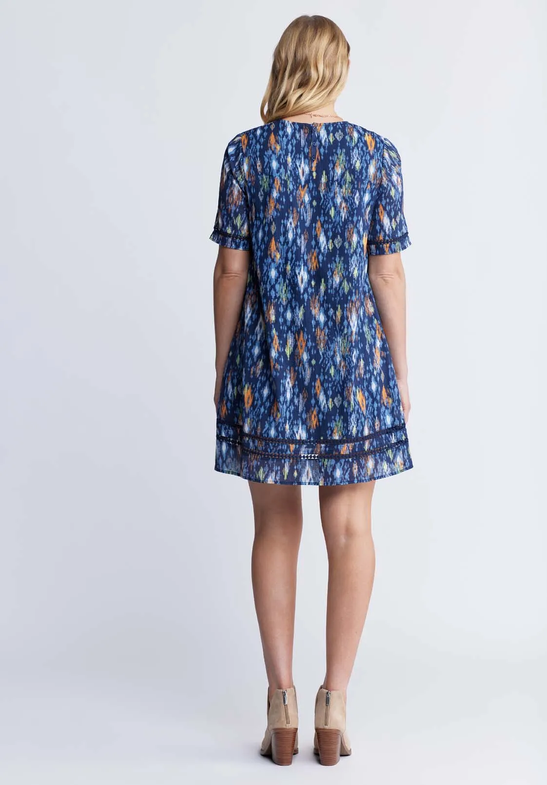 Risette Women’s Printed Dress in Navy - WD0039P