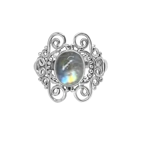 Silver Allana Moonstone Ring