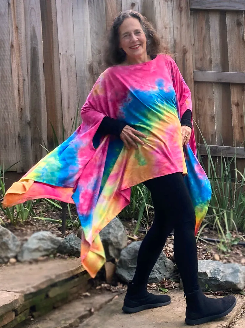 Sunheart Rainbow Pride Lagenlook Tunic Top One-of-a-Kind