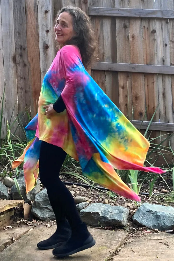 Sunheart Rainbow Pride Lagenlook Tunic Top One-of-a-Kind