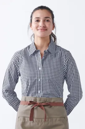 TEDDY Women's Essential Gingham Shirt - Long or Short Sleeve (Early Bird Baristas)