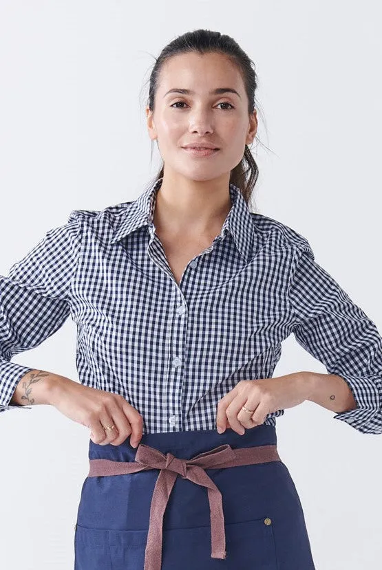 TEDDY Women's Essential Gingham Shirt - Long or Short Sleeve (Early Bird Baristas)