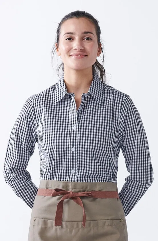 TEDDY Women's Essential Gingham Shirt - Long or Short Sleeve (Early Bird Baristas)