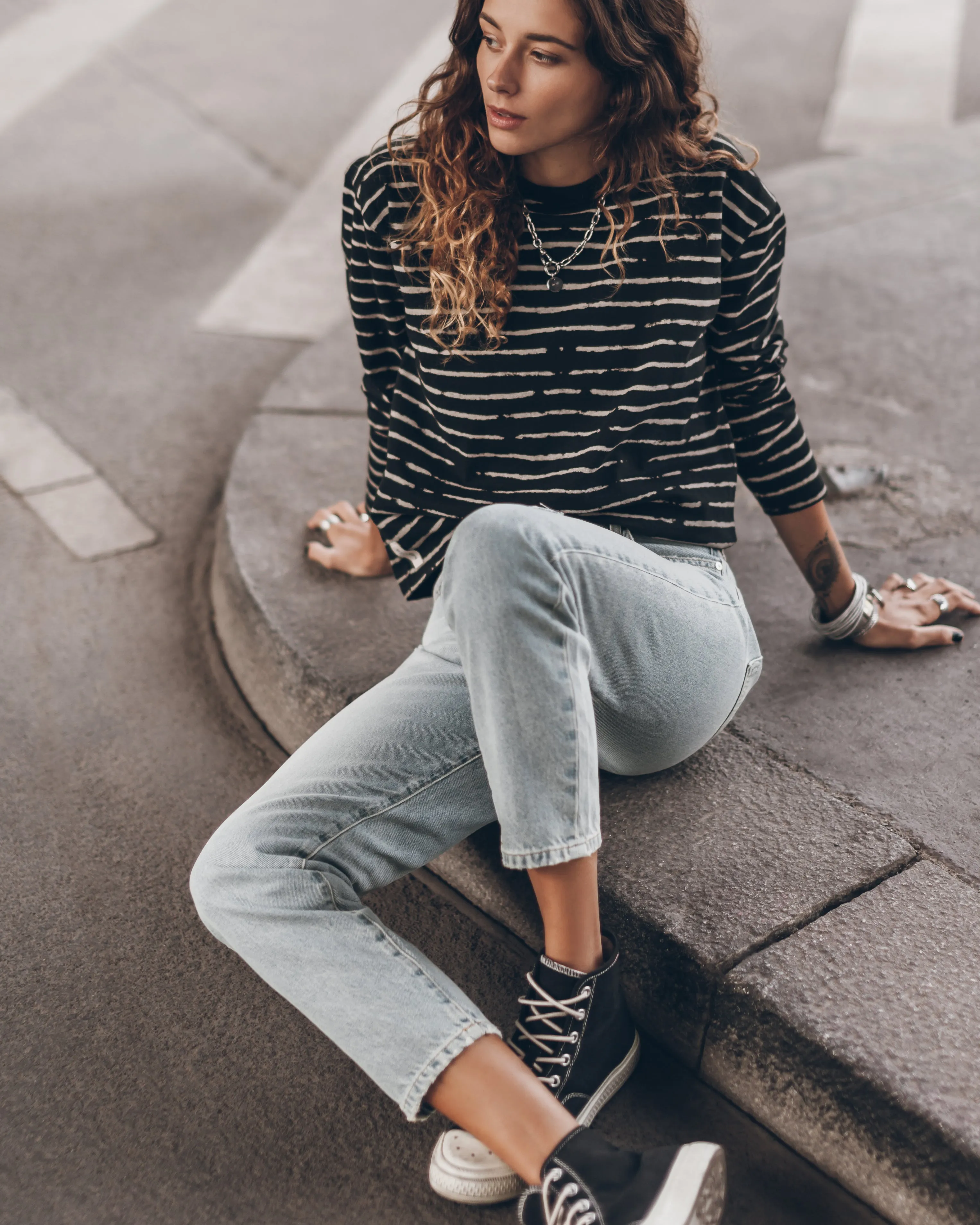 The Striped Black Longsleeve